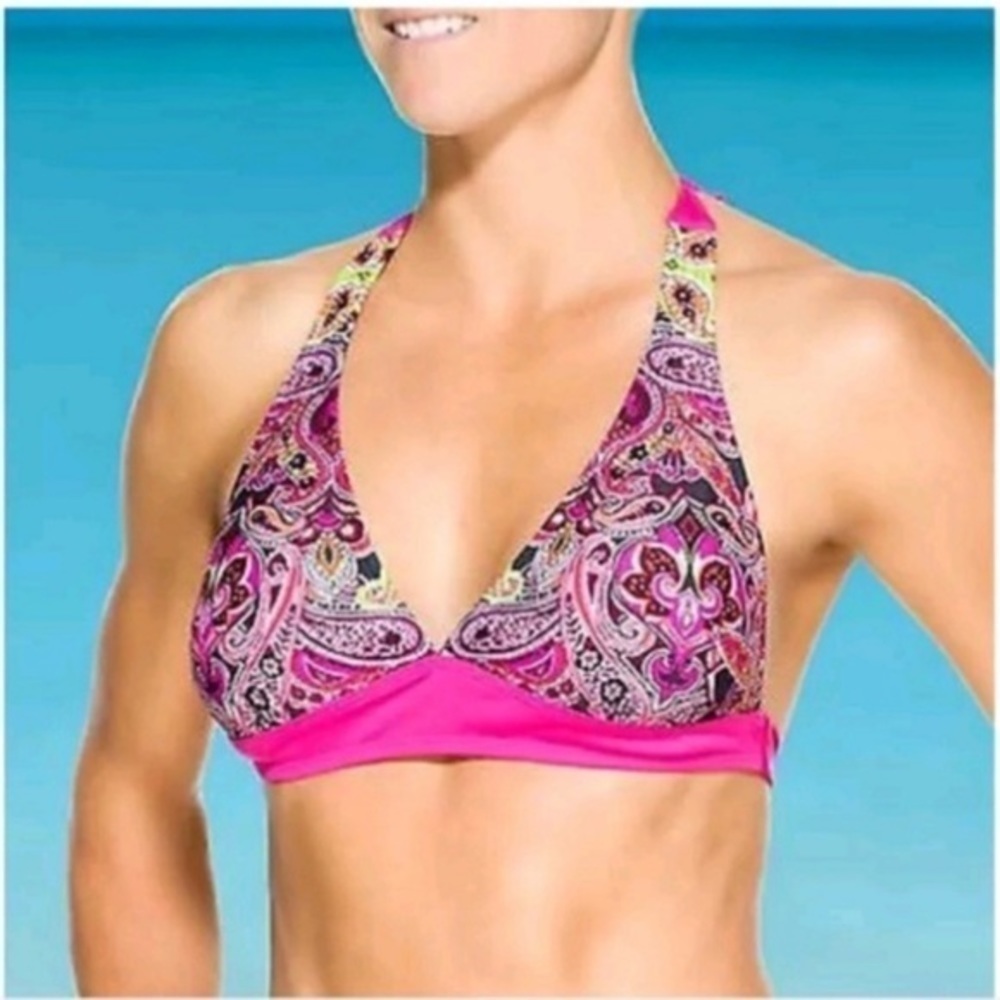 NWOT Athleta Samana Banded Paisley Bikini Top